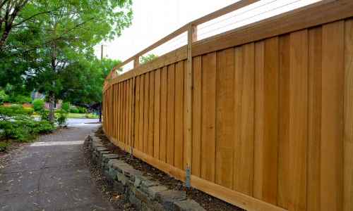 new cedar wood fence